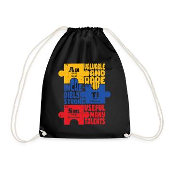 Autism - Drawstring Bag - black - Front