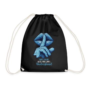 Autism - Drawstring Bag - black - Front