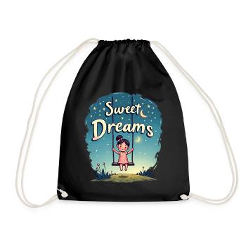 Fille Rocks Sweet Dreams Chemise de nuit - Sac de sport léger - noir - Devant