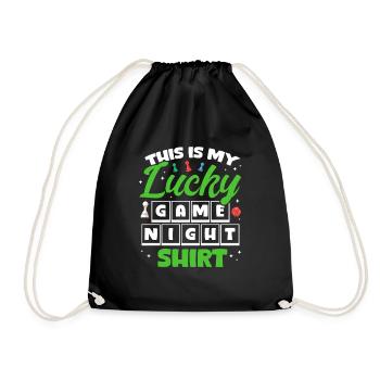 Board Game Board Games Game Night Games Gift - Drawstring Bag - black - Front