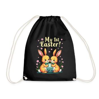 Mes 1ÈRES Lapins de Pâques Doux Pâques Première Pâques - Sac de sport léger - noir - Devant