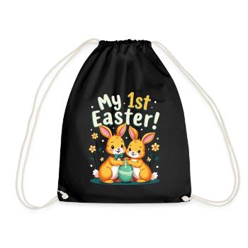 Mes 1ÈRES Lapins de Pâques Doux Pâques Première Pâques - Sac de sport léger - noir - Devant