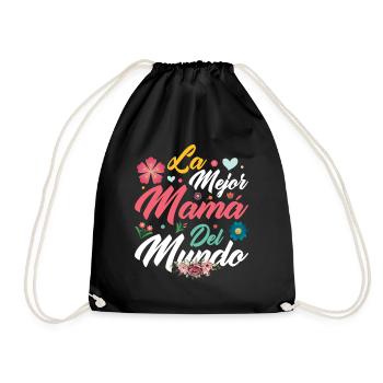 The Best Mom in the World Mother's Day Gift - Drawstring Bag - black - Front