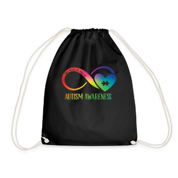 Autism - Drawstring Bag - black - Front