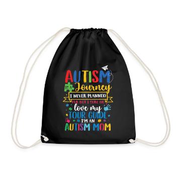 Autism - Drawstring Bag - black - Front