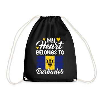 Barbados Karibik Bajan Urlaub Geschenk - Turnbeutel - Schwarz - Vorne