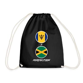 Barbados Karibik Bajan Urlaub Geschenk - Turnbeutel - Schwarz - Vorne