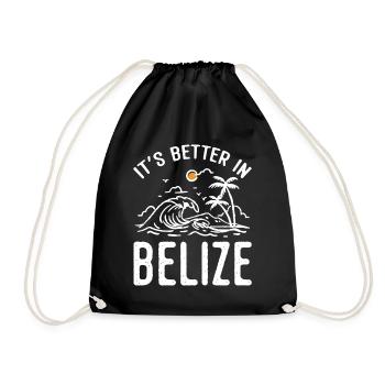 Belize Latino Belizer Belizerin Maya Geschenk - Turnbeutel - Schwarz - Vorne