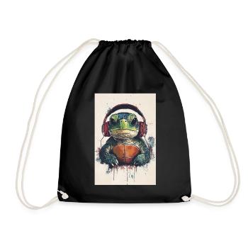 Turtle Headphones Casque Musique - Sac de sport léger - noir - Devant