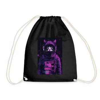Otaku Streetwear Japan Cyberpunk Techwear Anime - Turnbeutel - Schwarz - Vorne