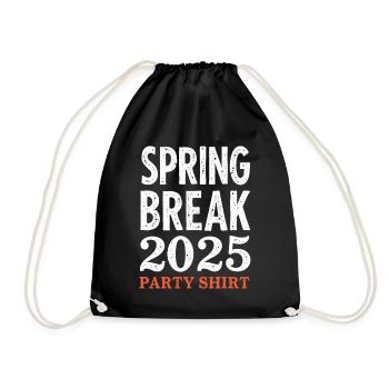 Spring Break 2025 Party Shirt - Turnbeutel - Schwarz - Vorne