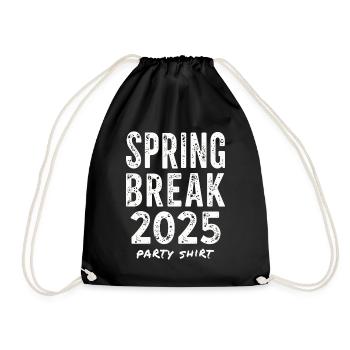Spring Break 2025 Party Shirt - Turnbeutel - Schwarz - Vorne