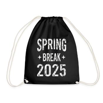 Spring Break 2025 Party Shirt - Turnbeutel - Schwarz - Vorne