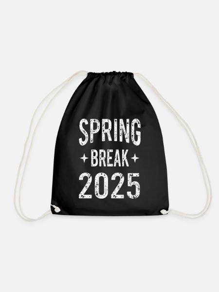 Spring Break 2025 Party Shirt - Turnbeutel - Schwarz