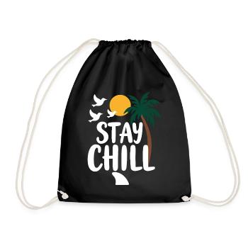 Séjour Chill Détente tropicale Vacances d’été - Sac de sport léger - noir - Devant
