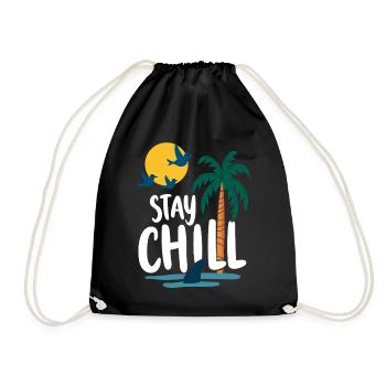 Séjour Chill Détente tropicale Vacances d’été - Sac de sport léger - noir - Devant