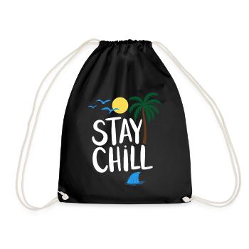Séjour Chill Détente tropicale Vacances d’été - Sac de sport léger - noir - Devant