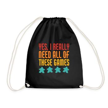 Board Game Board Games Game Night Games Gift - Drawstring Bag - black - Front