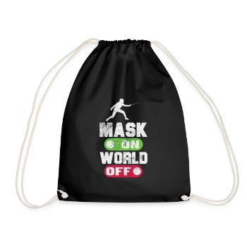 Fencing - Drawstring Bag - black - Front