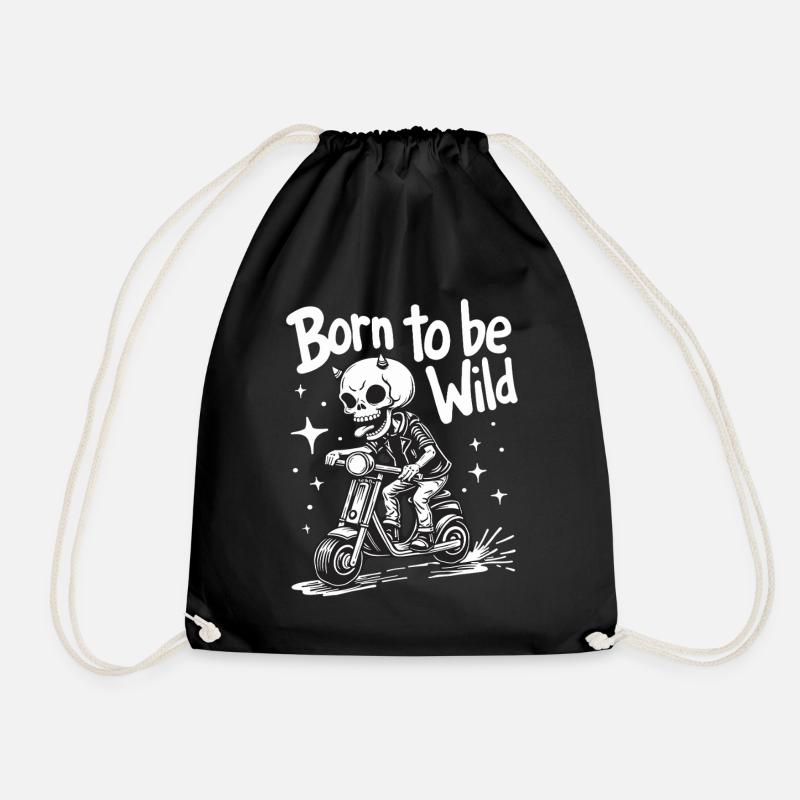 Skull Devil sur Scooter - Sac de sport léger - noir