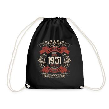 75e anniversaire Légende April Née en 1951 - Sac de sport léger - noir - Devant