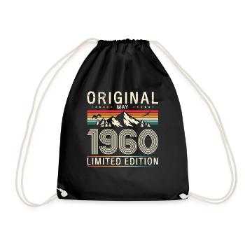 65ème Anniversaire Original Mai Millésime 1960 - Sac de sport léger - noir - Devant
