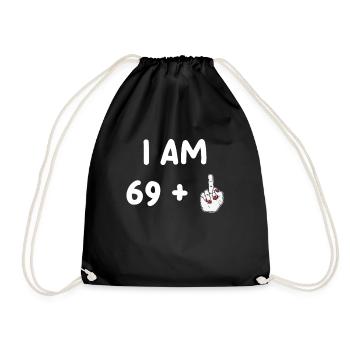 70th Birthday for Funny Woman - Drawstring Bag - black - Front