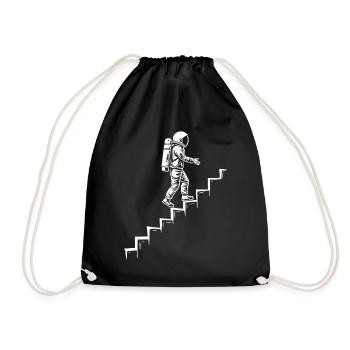 Astronaut on the Stairs Space Style - Drawstring Bag - black - Front