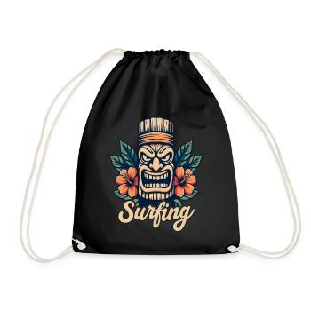 Tiki Surfing Vibes - Pure sensation hawaïenne - Sac de sport léger - noir - Devant