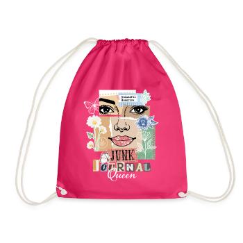 Reine du Journal de Junk – Collage Vintage - Sac de sport léger - fuchsia - Devant