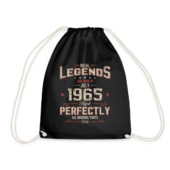 60th Birthday Original July Vintage 1965 - Drawstring Bag - black - Front