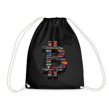 Bitcoin Design for BTC Fans - Drawstring Bag - black - Front