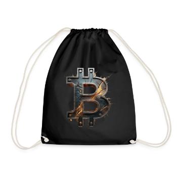 Bitcoin Design für BTC Fans - Turnbeutel - Schwarz - Vorne