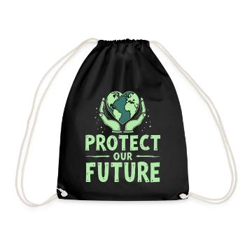 Protect Our Future Planet Earth - Drawstring Bag - black - Front