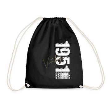 74th Birthday Original Vintage 1951 - Drawstring Bag - black - Front