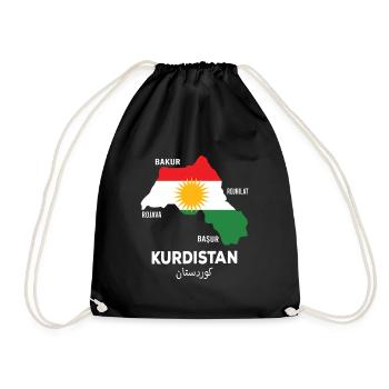 Drapeau du Kurdistan Bakur Bashur Rojava Rojhlt Newroz - Sac de sport léger - noir - Devant
