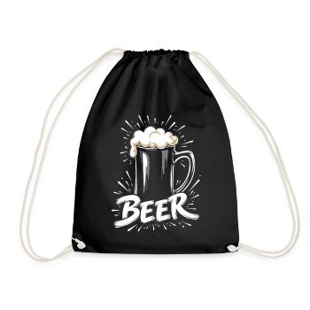 Beer Mug - Drawstring Bag - black - Front