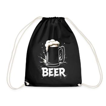 Beer Mug - Drawstring Bag - black - Front