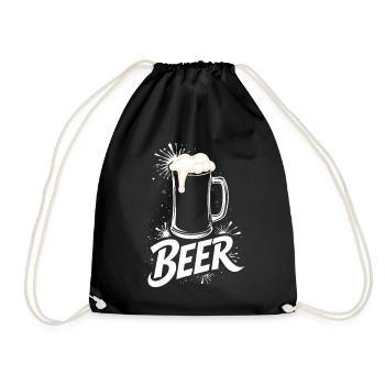 Beer Mug - Drawstring Bag - black - Front