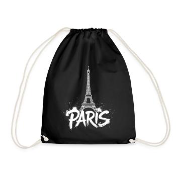 Tour Eiffel Pop Art Scène De Nuit - Sac de sport léger - noir - Devant