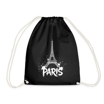 Tour Eiffel Pop Art Scène De Nuit - Sac de sport léger - noir - Devant