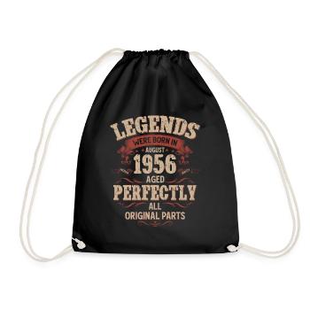 69e anniversaire Légende August Né en 1956 - Sac de sport léger - noir - Devant