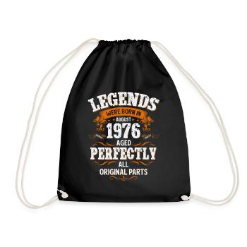 49ème Anniversaire Original Vintage Août 1976 - Sac de sport léger - noir - Devant