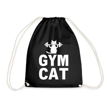 Gym Cat - Dicton de chat sportif - Sac de sport léger - noir - Devant