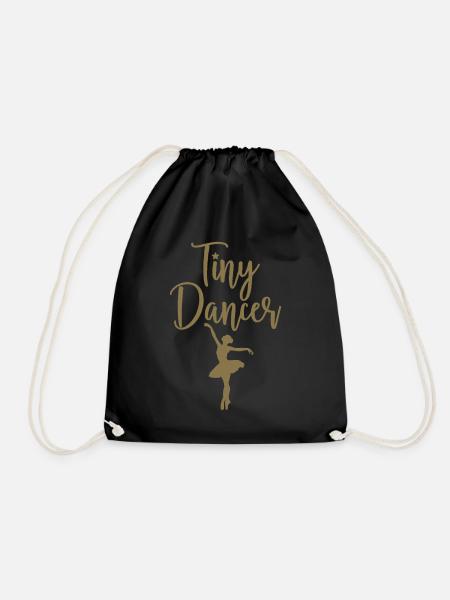Tiny Dancer - Ballerina Silhouette - Turnbeutel - Schwarz