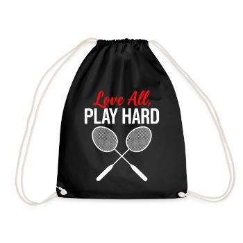 Love All Play Hard Badminton - Sac de sport léger - noir - Devant