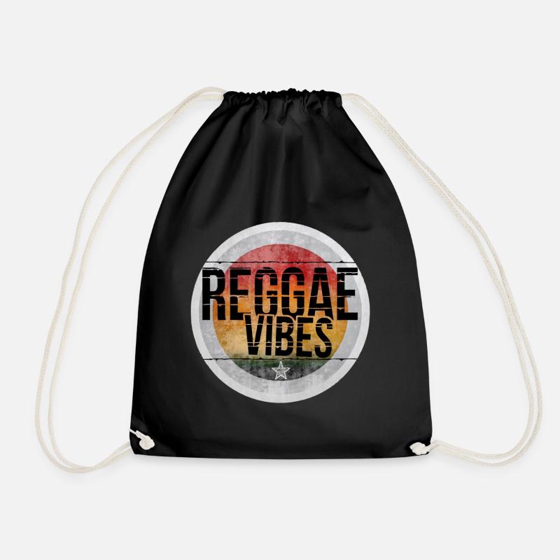 Reggae Vibes - Drawstring Bag - black