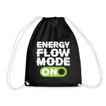 Energy Flow Mode On | Reiki practitioner - Turnbeutel - Schwarz - Vorne