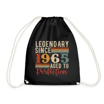 Legendary Since 1965 Birthday Gift 1965 - Drawstring Bag - black - Front