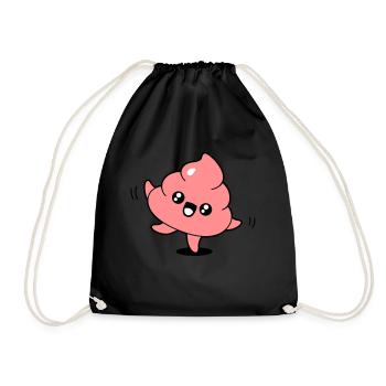 Kawaii Kack tanzend - Turnbeutel - Schwarz - Vorne